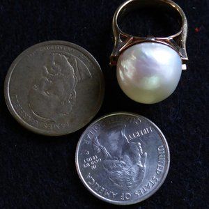 SOUTHSEA PEAR RING (16.28 mm, 18K GOLD..